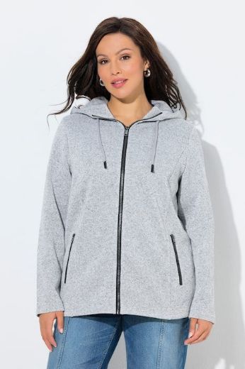 Plus size veliki brojevi Jakna lagana s kapuljačom od flisa za punije