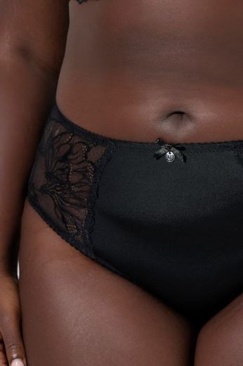 Plus size veliki brojevi Gaćice midi s cvjetnom čipkom za punije