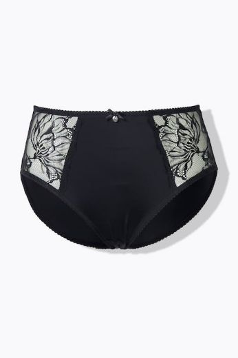 Plus size veliki brojevi Gaćice midi s cvjetnom čipkom za punije