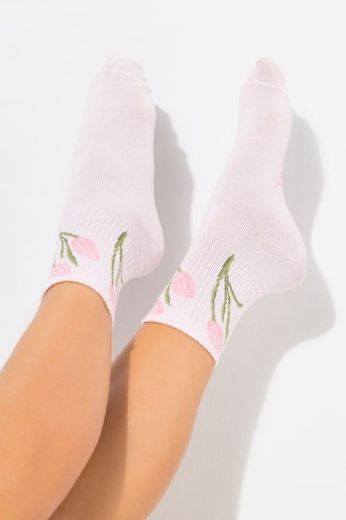 Plus size veliki brojevi Čarape cvjetnog uzorka za punije