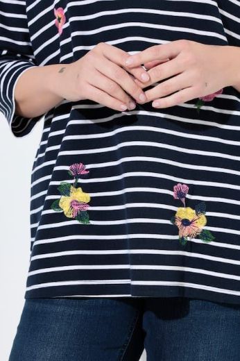 Plus size veliki brojevi Majica 3/4 rukava okruglog ovratnika za punije