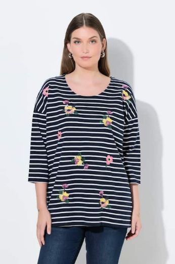 Plus size veliki brojevi Majica 3/4 rukava okruglog ovratnika za punije