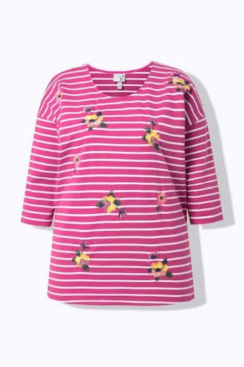 Plus size veliki brojevi Majica 3/4 rukava okruglog ovratnika za punije