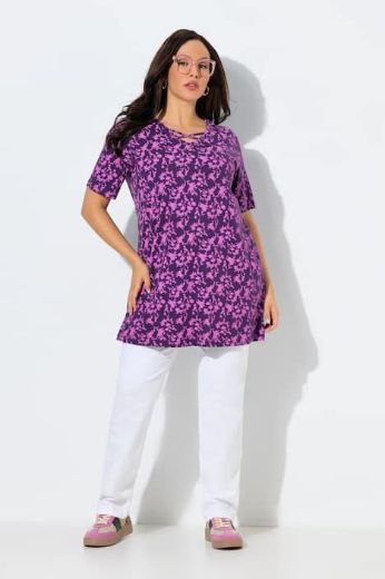 Plus size veliki brojevi Majica kratkih rukava V ovratnika za punije