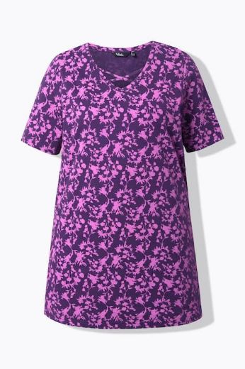 Plus size veliki brojevi Majica kratkih rukava V ovratnika za punije