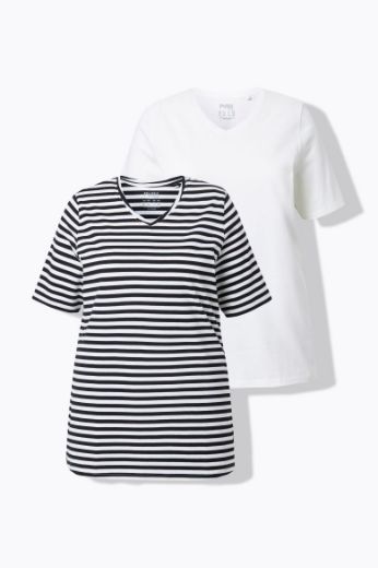 Plus size veliki brojevi Majica kratkih rukava 2 komada za punije