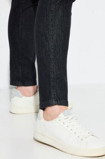 Plus size veliki brojevi Traperice uskih nogavica elastičnog struka za punije