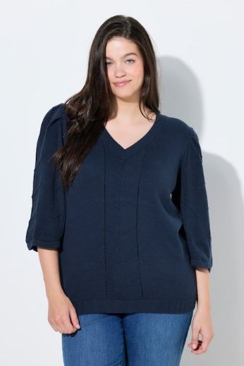 Plus size veliki brojevi Pulover 3/4 rukava V ovratnika za punije