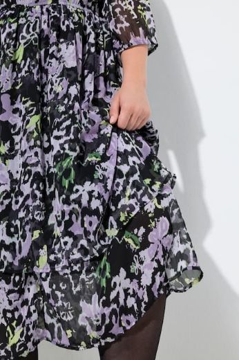 Plus size veliki brojevi Haljina midi 3/4 rukava A kroja za punije