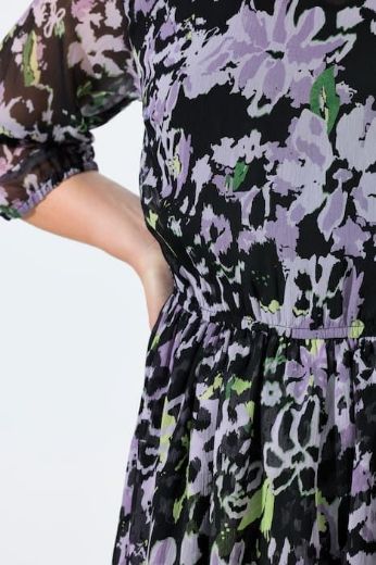 Plus size veliki brojevi Haljina midi 3/4 rukava A kroja za punije