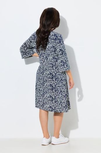 Plus size veliki brojevi Haljina midi 3/4 rukava za punije