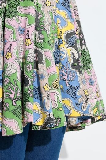 Plus size veliki brojevi Tunika kratkih rukava A kroja za punije