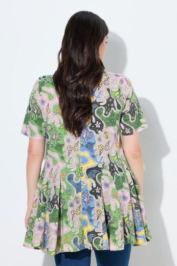 Plus size veliki brojevi Tunika kratkih rukava A kroja za punije