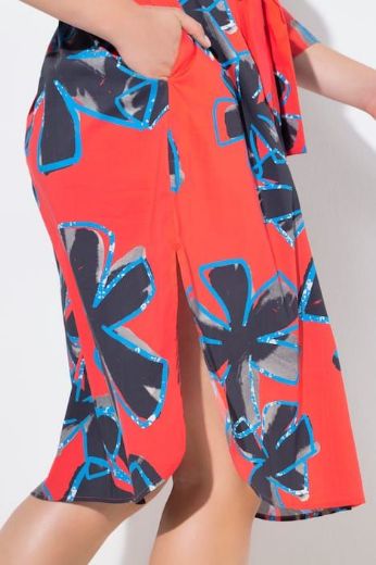 Plus size veliki brojevi Haljina midi 3/4 rukava za punije