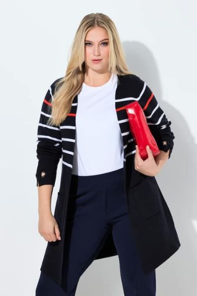 Veliki brojevi Kardigan dužeg kroja moda za punije