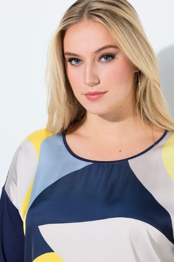 Plus size veliki brojevi Majica 3/4 rukava okruglog ovratnika za punije