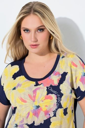 Plus size veliki brojevi Majica kratkih rukava okruglog ovratnika za punije