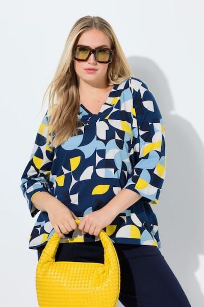 Veliki brojevi Majica 3/4 rukava A kroja moda za punije