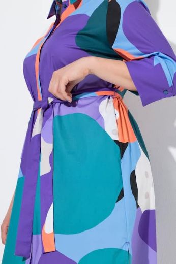 Plus size veliki brojevi Haljina midi 3/4 rukava za punije