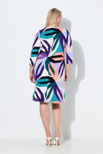 Plus size veliki brojevi Haljina midi 3/4 rukava za punije