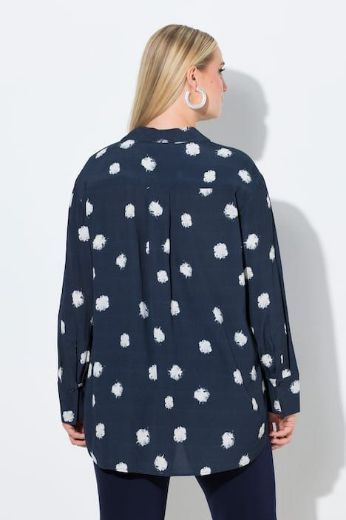 Plus size veliki brojevi Bluza dugih rukava točkastog uzorka za punije