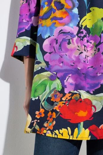 Plus size veliki brojevi Tunika 3/4 rukava V ovratnika za punije