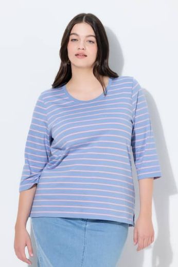 Plus size veliki brojevi Majica 3/4 rukava okruglog ovratnika za punije