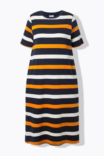 Plus size veliki brojevi Haljina midi kratkih rukava za punije