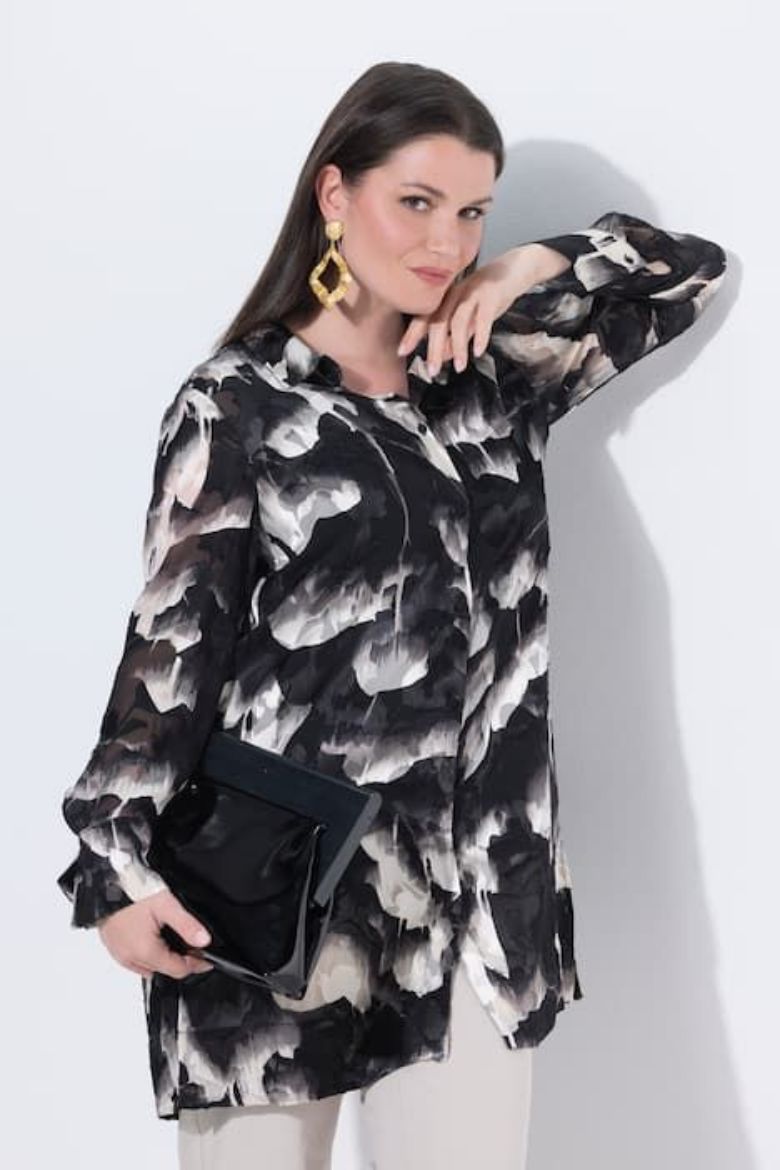 Plus size veliki brojevi Bluza dugih rukava dužeg kroja za punije