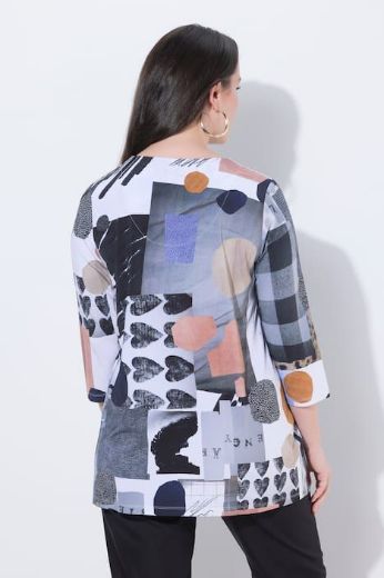 Plus size veliki brojevi Majica 3/4 rukava A kroja za punije