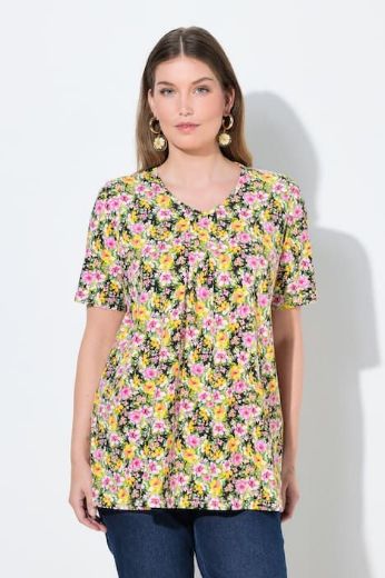 Plus size veliki brojevi Majica kratkih rukava V ovratnika za punije