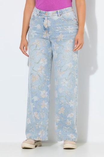 Plus size veliki brojevi Traperice širokih nogavica za punije