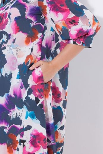 Plus size veliki brojevi Haljina midi 3/4 rukava za punije