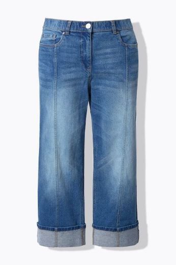 Plus size veliki brojevi Traperice širokih ravnih nogavica za punije