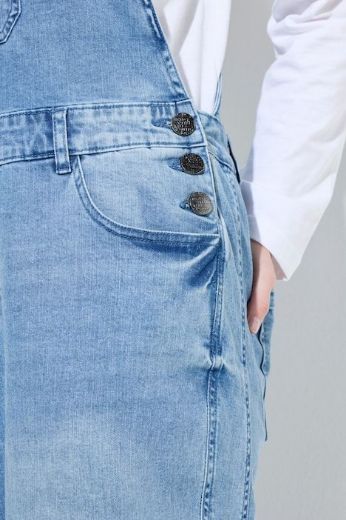 Plus size veliki brojevi Kombinezon od trapera na tregere za punije