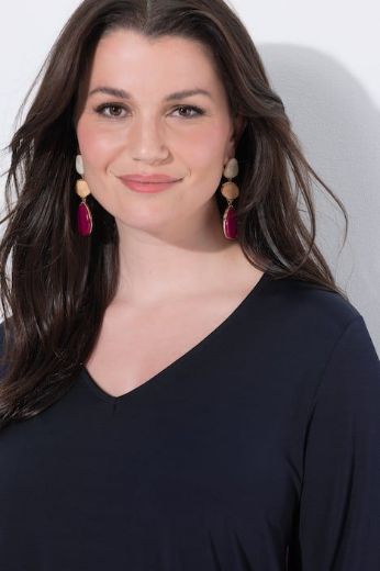 Plus size veliki brojevi Majica 3/4 rukava V ovratnika za punije