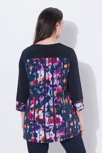 Plus size veliki brojevi Majica 3/4 rukava V ovratnika za punije