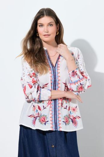 Plus size veliki brojevi Tunika dugih rukava V ovratnika za punije