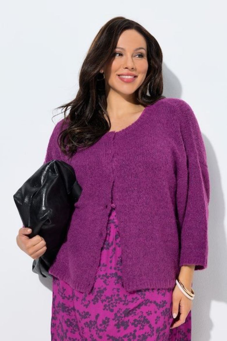 Plus size veliki brojevi Kardigan 3/4 rukava na kopčanje za punije