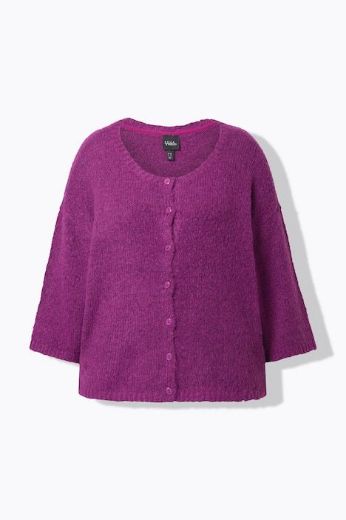 Plus size veliki brojevi Kardigan 3/4 rukava na kopčanje za punije