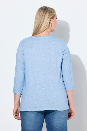 Plus size veliki brojevi Majica 3/4 rukava V ovratnika za punije