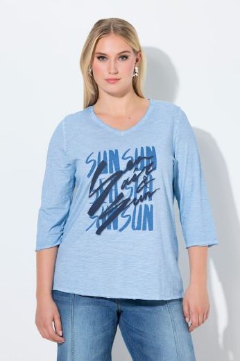 Plus size veliki brojevi Majica 3/4 rukava V ovratnika za punije