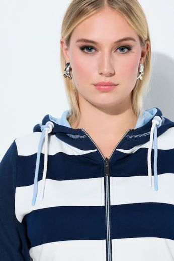 Plus size veliki brojevi Majica dugih rukava s patentnim zatvaračem i kapuljačom za punije