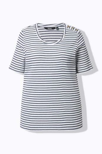 Plus size veliki brojevi Majica kratkih rukava na pruge za punije