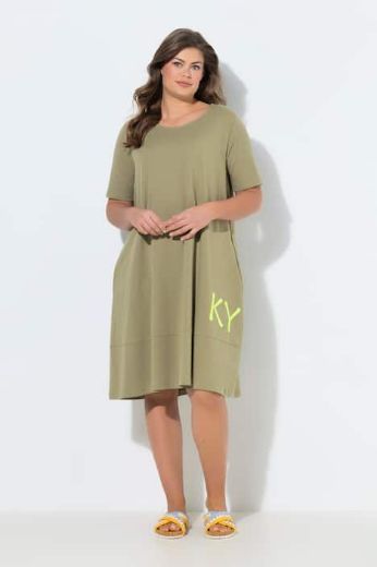 Plus size veliki brojevi Haljina sa grafičkim printom za punije