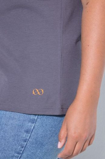 Plus size veliki brojevi Majica sa v izrezom i kratkih rukava za punije