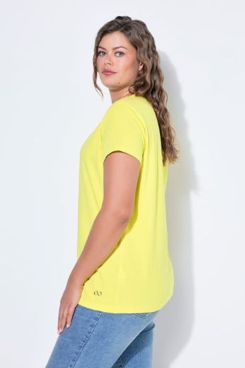 Plus size veliki brojevi Majica sa v izrezom i kratkih rukava za punije