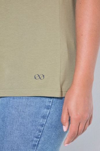 Plus size veliki brojevi Majica sa v izrezom i kratkih rukava za punije