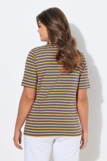 Plus size veliki brojevi Majica prugasta kratkih rukava za punije