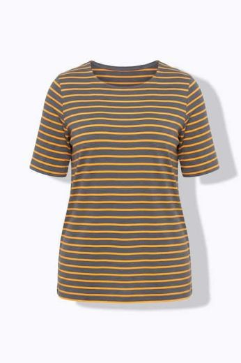 Plus size veliki brojevi Majica prugasta kratkih rukava za punije